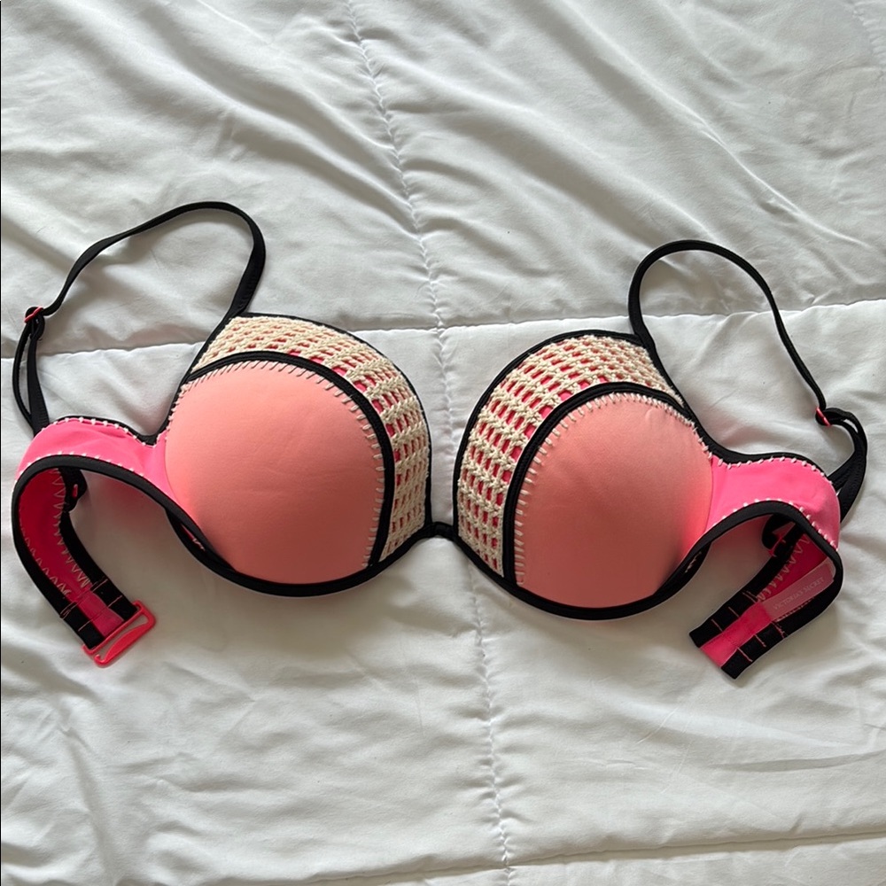 Bikini Top Coral and Cream